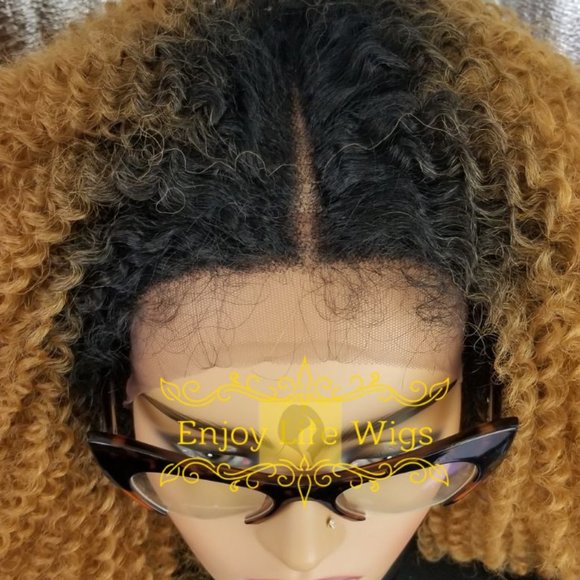 Kinky ombre wild and free lace afro honey wig